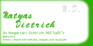 matyas dietrich business card